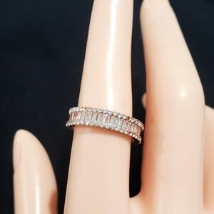 Designer N Rose Gold 925 CZ Eternity Band